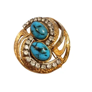 Broche Vintage Turquesas
